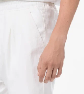 Pantalón de estar por casa plisado con rayas en espiga