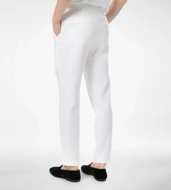 Pantalón de estar por casa plisado con rayas en espiga