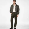 Pantalón de estar por casa plisado de algodón y seda con rayas bengalíes