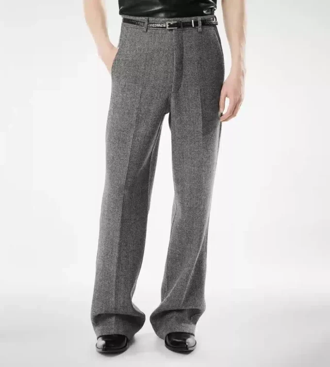 Pantalón doble dividible con diseño en espiga Sharkskin