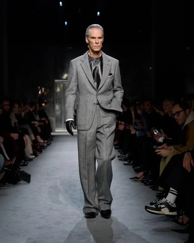 Pantalón doble dividible con diseño en espiga Sharkskin