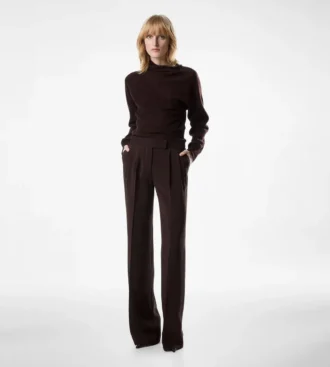 Pantalones anchos con doble pliegue a medida