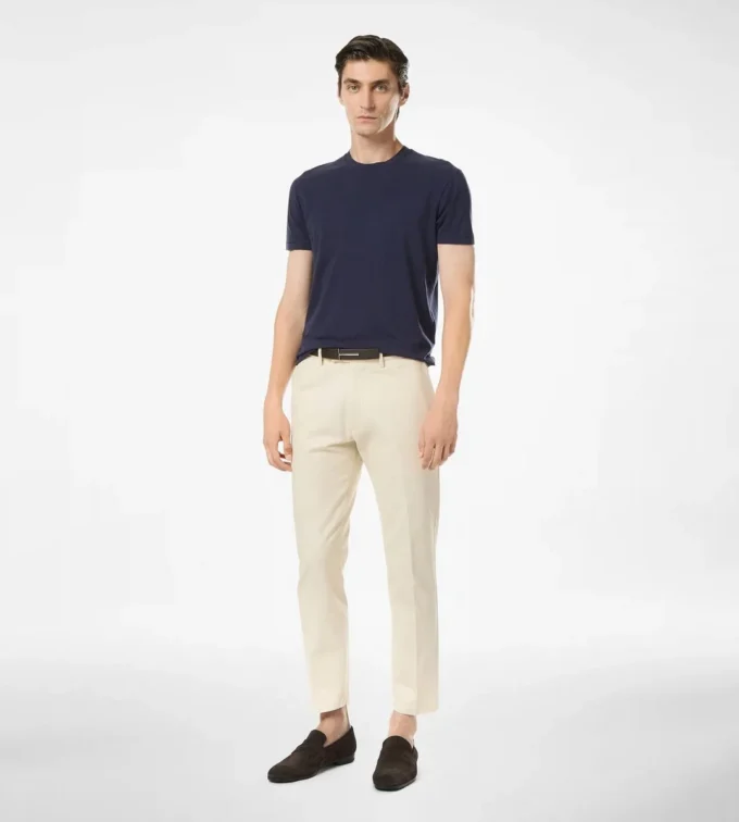Pantalones chinos de algodón cepillado