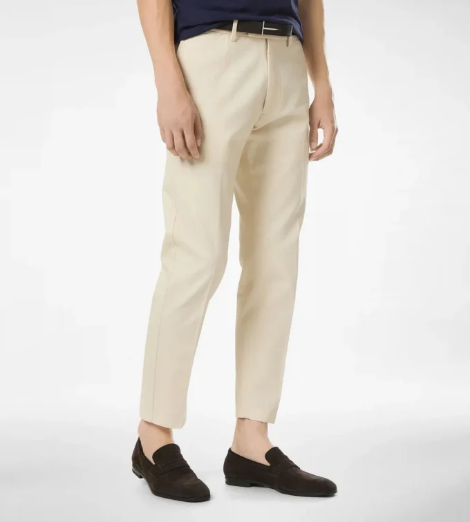Pantalones chinos de algodón cepillado