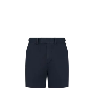 Pantalones cortos entallados de sarga de algodón elástico