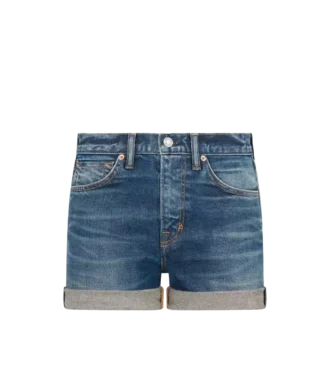 Pantalones cortos vaqueros cómodos con lavado a la piedra