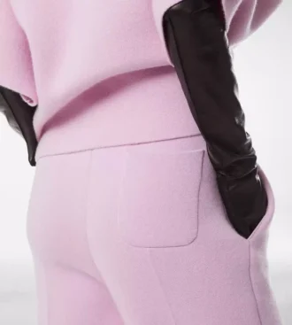 Pantalones de chándal esculturales de mezcla de cachemira ultrafina