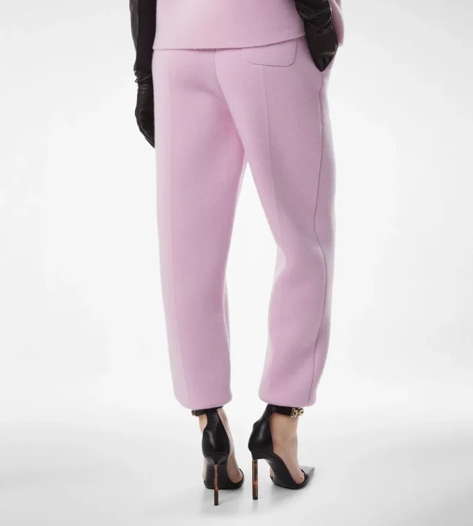 Pantalones de chándal esculturales de mezcla de cachemira ultrafina