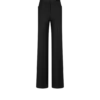 Pantalones de sastrería con corte acampanado de sarga de mezcla de seda Pantalones de sastrería con corte acampanado de sarga de mezcla de seda