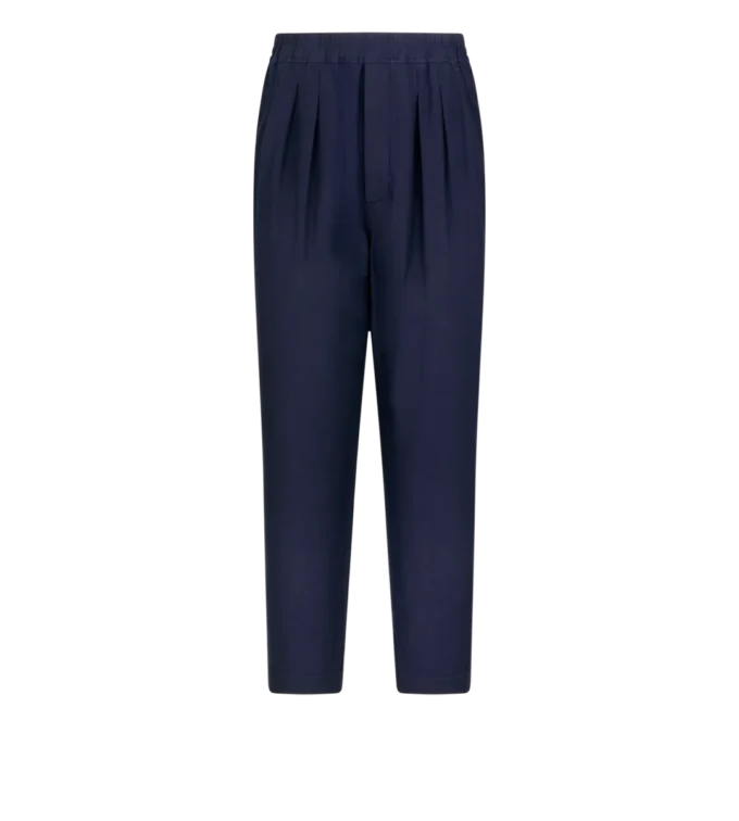 Pantalones ligeros de lyocell con pliegues para estar por casa