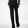 Pantalones rectos con pliegues relajados Sharp Grain De Poudre