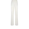 Pantalones rectos de lana y seda con rayas sombreadas Pantalones rectos de lana y seda con rayas sombreadas