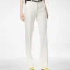 Pantalones rectos de lana y seda con rayas sombreadas Pantalones rectos de lana y seda con rayas sombreadas