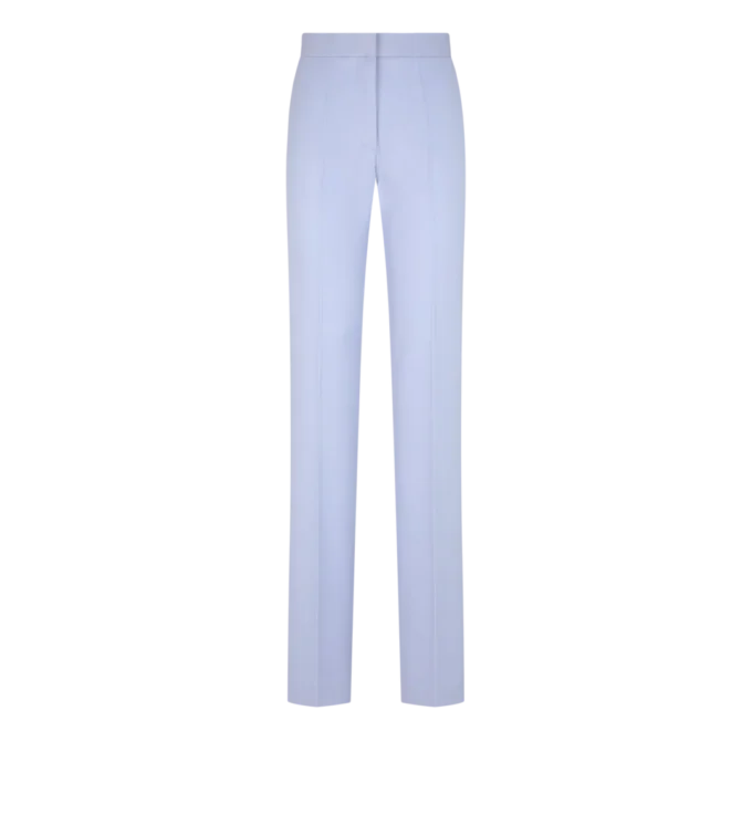 Pantalones rectos entallados de lana ligera doble cara Pantalones rectos entallados de lana ligera doble cara