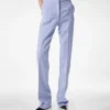 Pantalones rectos entallados de lana ligera doble cara Pantalones rectos entallados de lana ligera doble cara