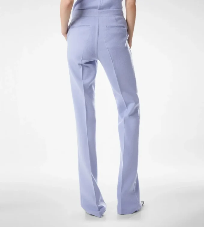 Pantalones rectos entallados de lana ligera doble cara Pantalones rectos entallados de lana ligera doble cara