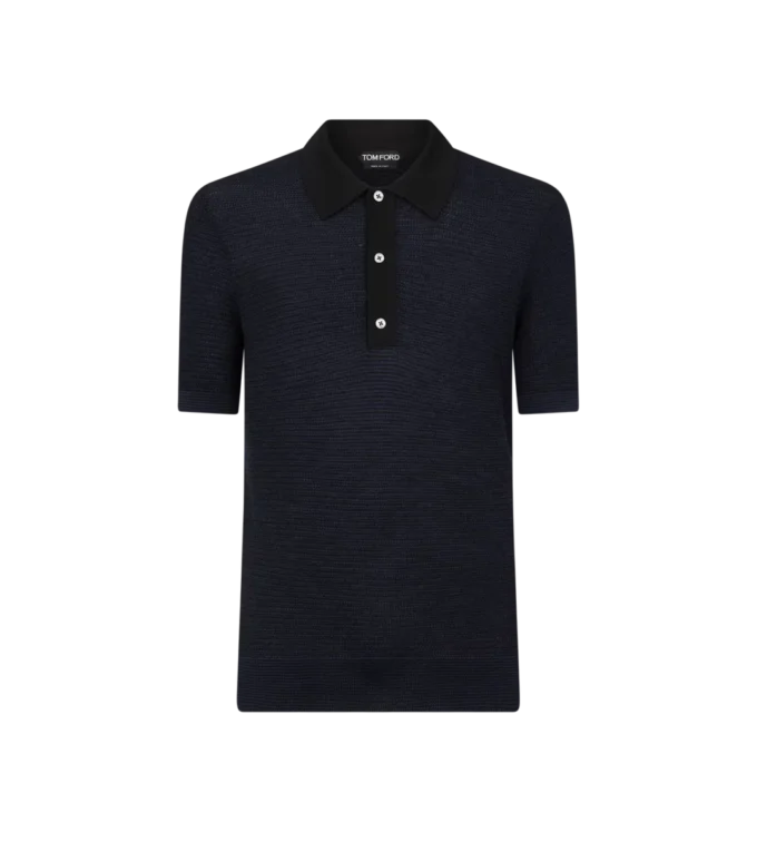 Polo bicolor de lana merino