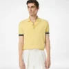 Polo de algodón y seda con ribetes en contraste