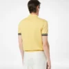 Polo de algodón y seda con ribetes en contraste