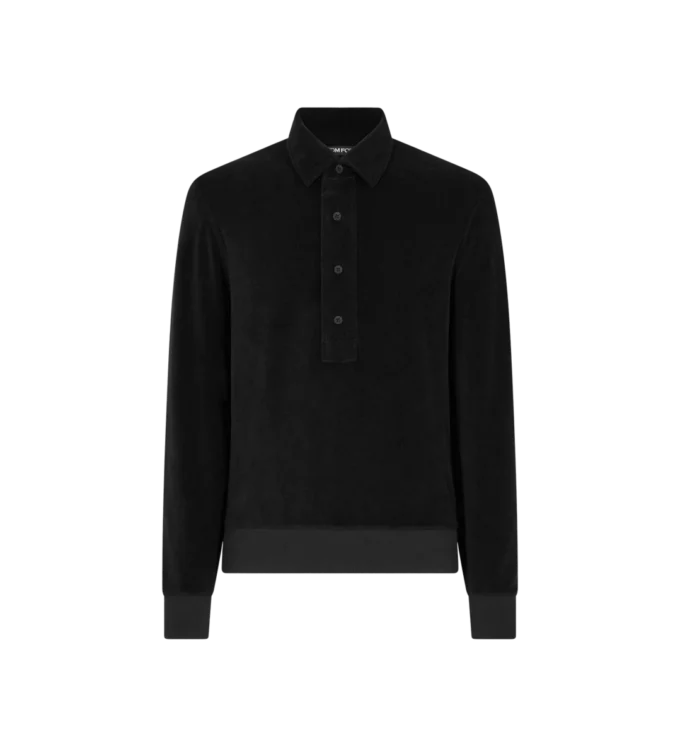 Polo de manga larga de felpa