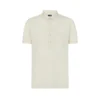 Polo de piqué con mezcla de seda