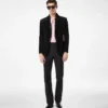 Blazer sartorial de ante y cachemira