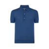 Polo de punto de cachemira y seda de calibre fino