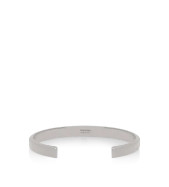Pulsera lisa plateada