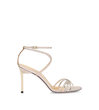 Sandalias Ida laminadas con estampado de pitón