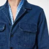 Sobrecamisa vaquera con diseño en espiga Sobrecamisa vaquera con diseño en espiga