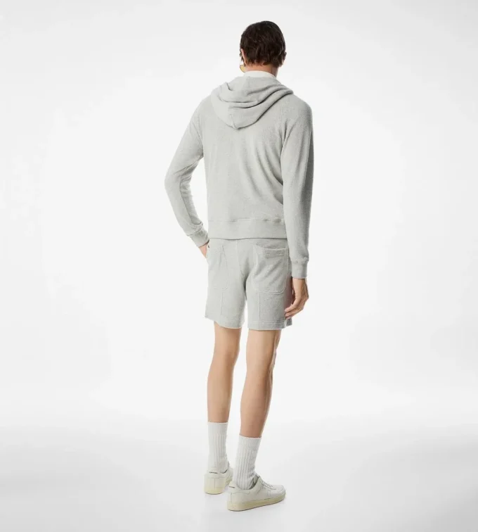 Sudadera con capucha y cremallera de felpa