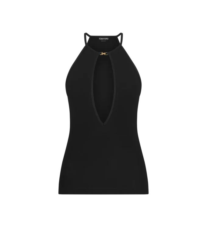 Top halter con corte Top halter con corte