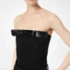 Top sin tirantes con detalle de lazo
