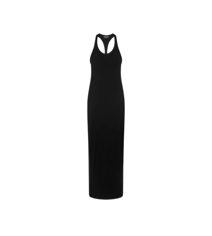 Vestido camiseta con logotipo TF bordado en tono