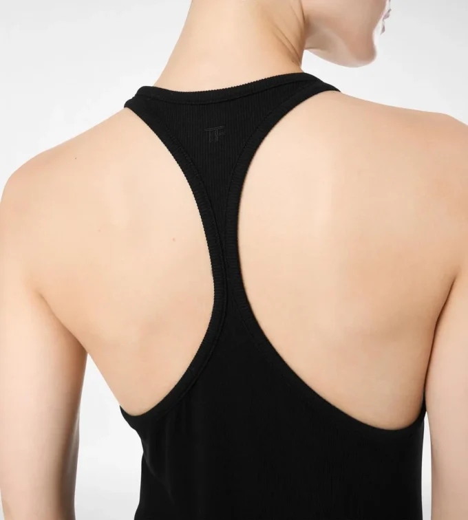 Vestido camiseta con logotipo TF bordado en tono