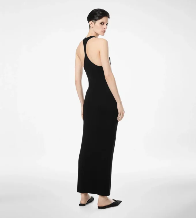 Vestido camiseta con logotipo TF bordado en tono