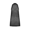 Vestido corto sin mangas con cuello alto