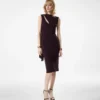 Vestido de cóctel con aberturas y detalle de pañuelo Vestido de cóctel con aberturas y detalle de pañuelo
