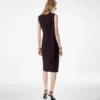 Vestido de cóctel con aberturas y detalle de pañuelo Vestido de cóctel con aberturas y detalle de pañuelo