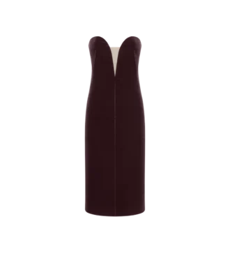 Vestido de cóctel sin tirantes de terciopelo Vestido de cóctel sin tirantes de terciopelo