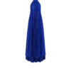Vestido de noche de seda con cuello halter y plisado Sunray Vestido de noche de seda con cuello halter y plisado Sunray