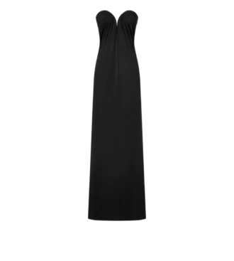Vestido de noche drapeado sin tirantes Vestido de noche drapeado sin tirantes