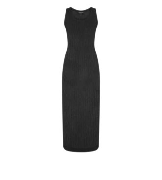 Vestido tipo chaleco hasta los tobillos con placa metálica Tom Ford