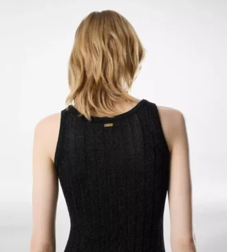 Vestido tipo chaleco hasta los tobillos con placa metálica Tom Ford