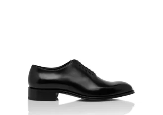 Zapatos con cordones Claydon de cuero bruñido