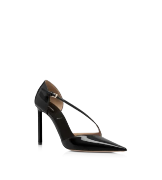 Zapatos de salón asimétricos de charol
