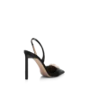 Zapatos de salón con talón abierto y hebilla en T de piel granulada flexible