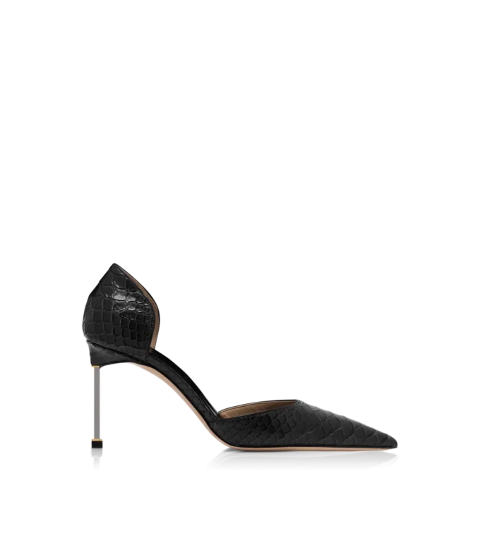 Zapatos de salón Spire D’Orsay con estampado de pitón semibrillante