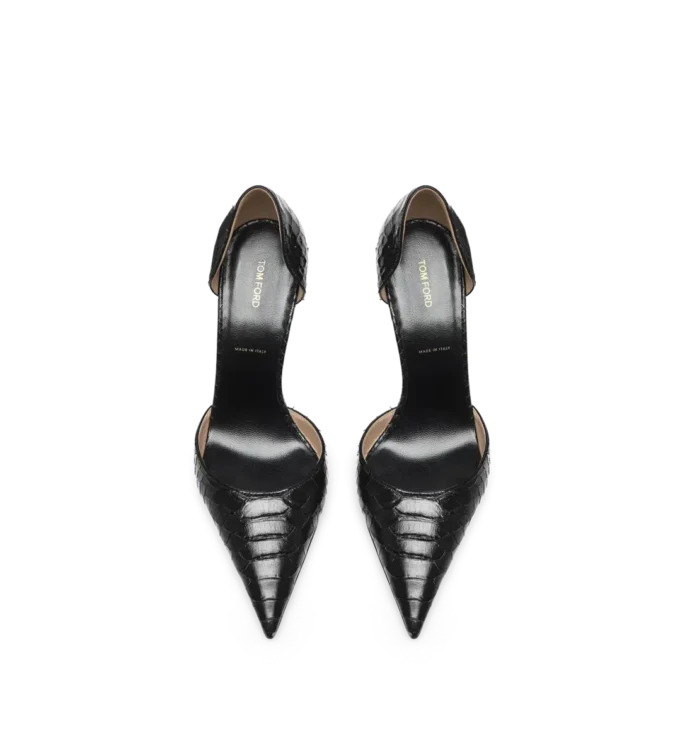 Zapatos de salón Spire D’Orsay con estampado de pitón semibrillante