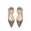 Zapatos de tacón con talón abierto Padlock de ante con efecto lagarto Zapatos de tacón con talón abierto Padlock de ante con efecto lagarto